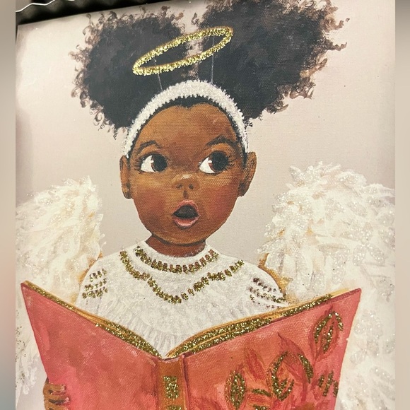 Round Top Collections Christmas Holiday Little Angel Singing Carols Metal Charm - Picture 2 of 3